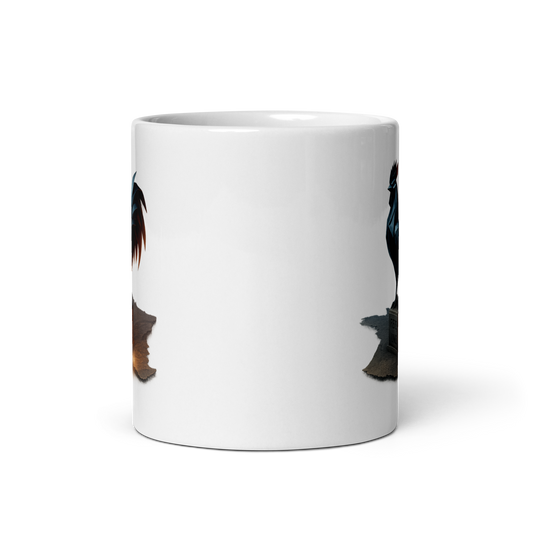 Mug - Coq en origami métallique