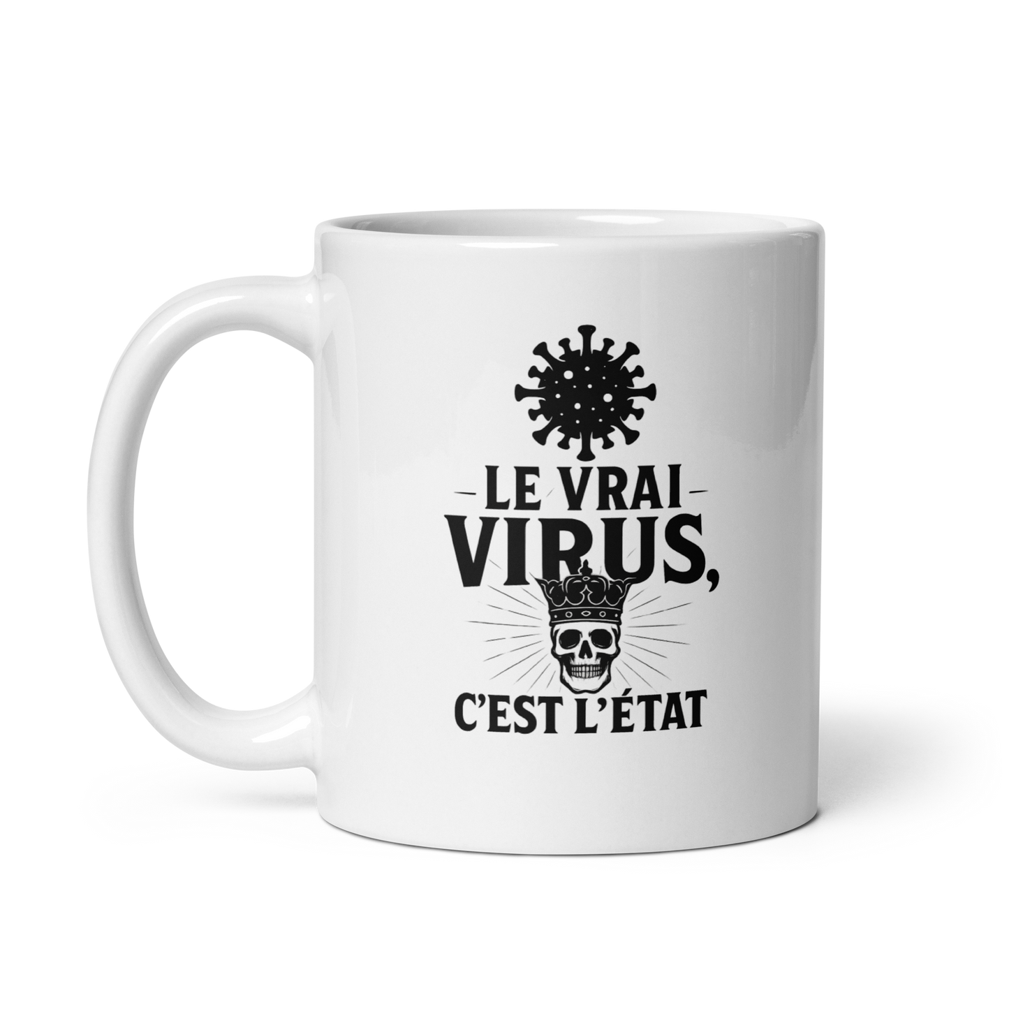 Mug « Le vrai virus, c’est l’État » – message patriote français, made in France

