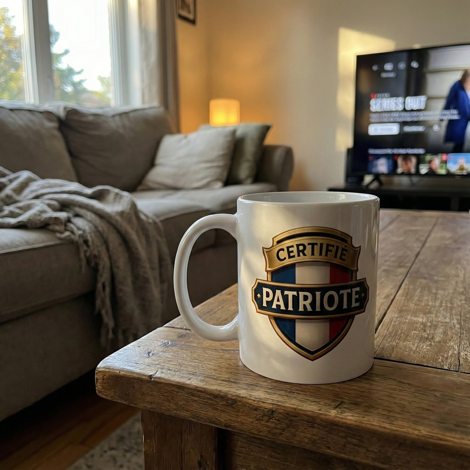 Mug patriotique français bleu-blanc-rouge pour Noël – idée cadeau fabriqué en France